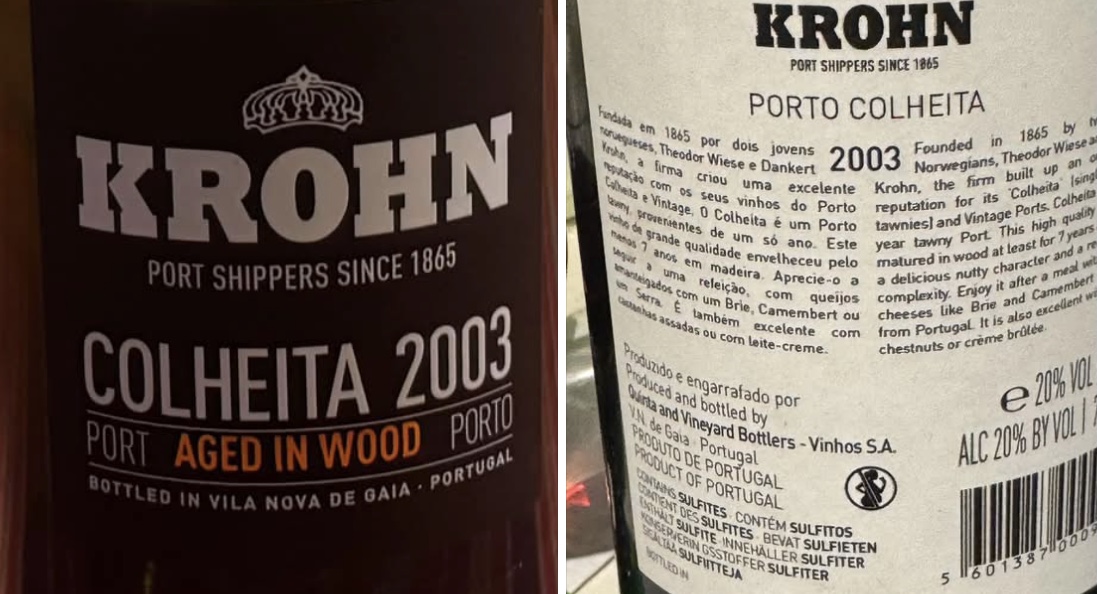 Vintips  /  Portvin Krohn Colheita 2003